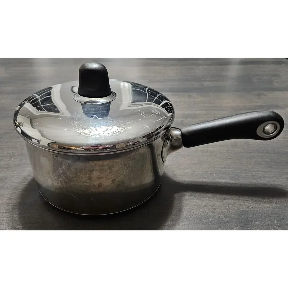 Revere Ware Si-09b 2 Qt Stainless Steel Sauce Pan & Lid